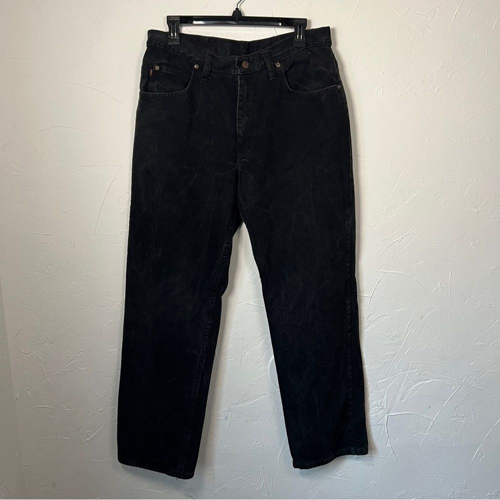 Vintage‎ Red Kap Men's Black Jeans Light Acid Wash Size 34-32 Work Grunge Skater